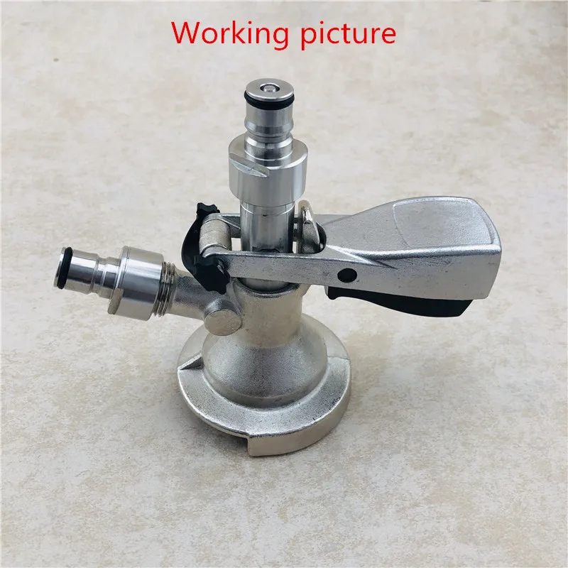 Stainless Steel Ball Lock Conversion Kit Cornelius Type Quick Disconnect Keg Coupler Adapter Luquid & Gas Posts for Home Brewing (9)