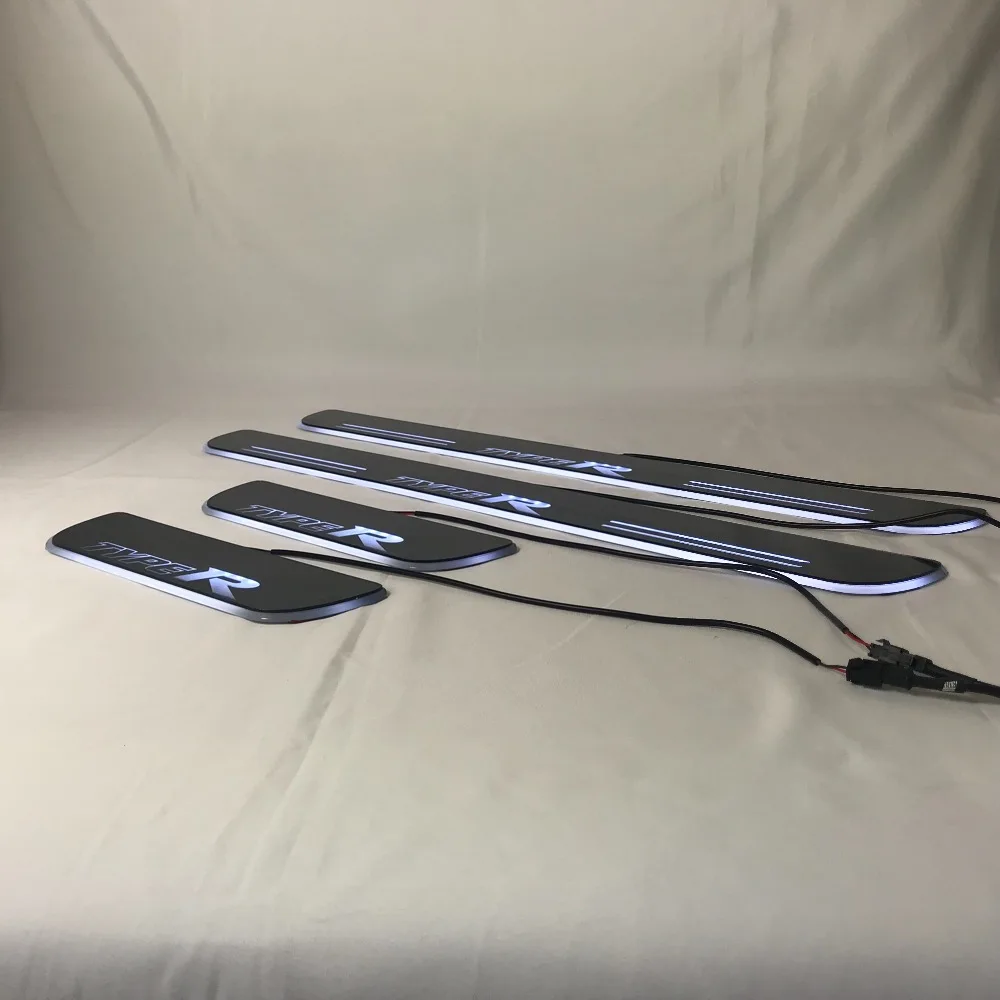 RQXR led движущиеся дверные потертости для Honda Civic dynamic дверные подоконники пластины с плоской подкладкой наложения потока/фиксированный свет, 4 шт