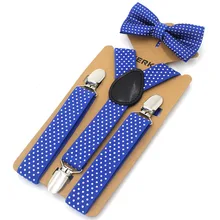 Новые детские подтяжки Королевского синего цвета, галстук-бабочка, Детский галстук-бабочка, эластичный регулируемый Y-Back подтяжки, свадебные, 8 цветов EBD6157