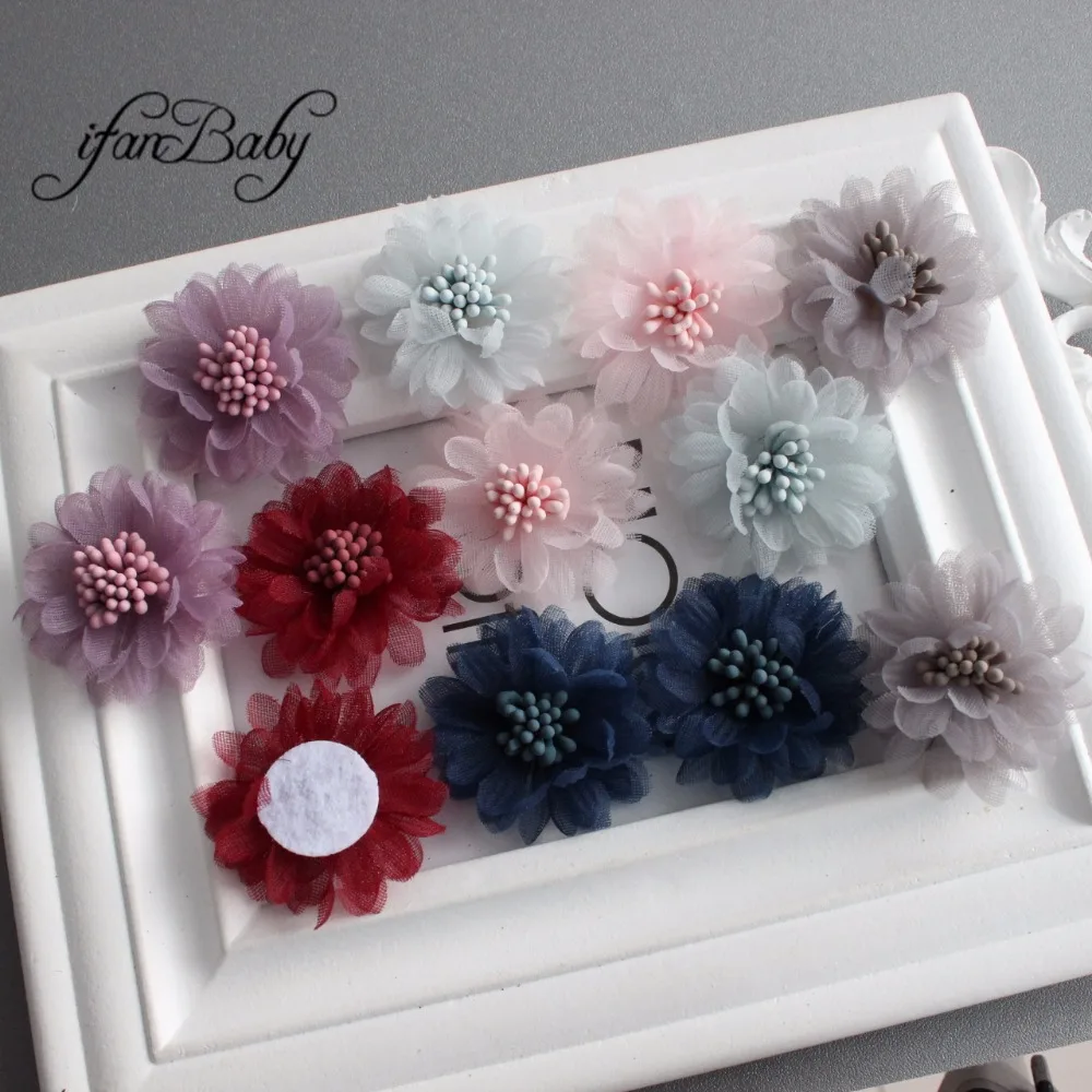 Chic Organza fabric flower 7