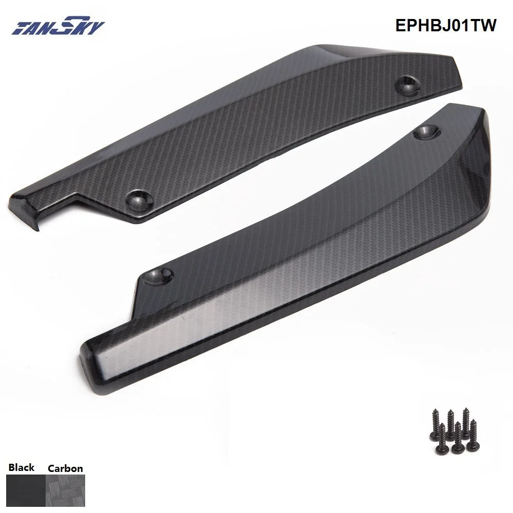 2 unids/set Universal parachoques trasero Spoiler Canards difusor de coche aleta lateral protección de arañazos fresco EPHBJ01 2 unids/set Universal parachoques trasero Spoiler Canards difusor de coche aleta lateral protección de arañazos fresco EPHBJ01