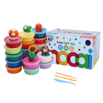 

12/24 Color Slime Fluffy Light Clay Handgum Air Clay Fimo Polymer Plasticine Modelling DIY Soft Creative Plasticine Clay Toy J51