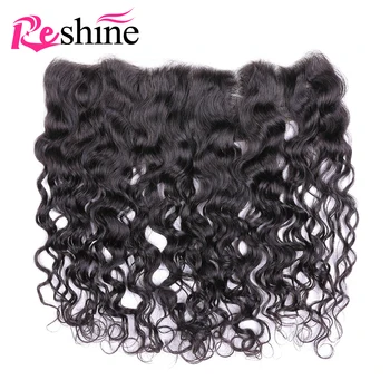 

Water Wave Lace Frontal Closure 13*4 Ear to Ear Lace Frontal Peruvian Human Hair Lace Frontal With Baby Hair Natural Hairline