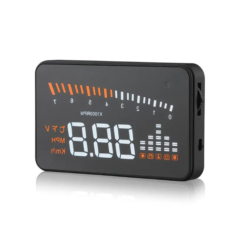 

X5 3" Car HUD Head Up Display Speed Warning Fuel Projector OBD II Speedometer