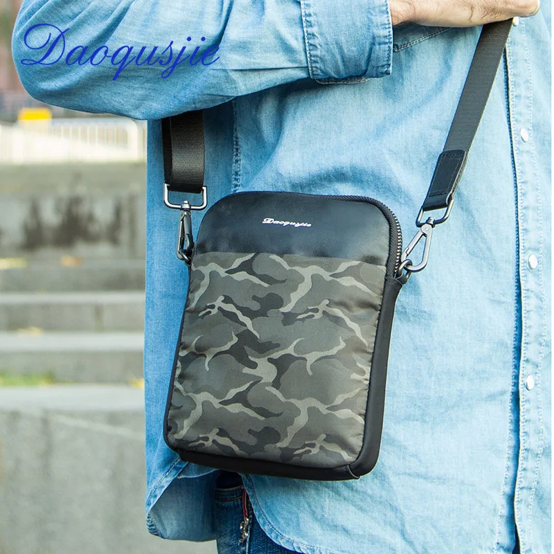 

DAOQUSJIE new nylon small messenger bag for men fashion shoulder bags male phone bag man's waist pack waterproof crossbody bags