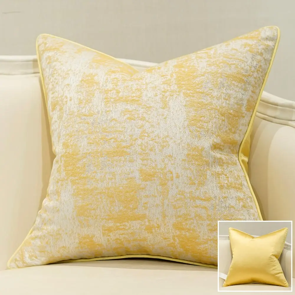 Avigers желтые наволочки для подушек квадратные полосатые Лоскутные жаккардовые наволочки для подушек для дома декоративные для автомобиля, дивана, спальни - Цвет: C