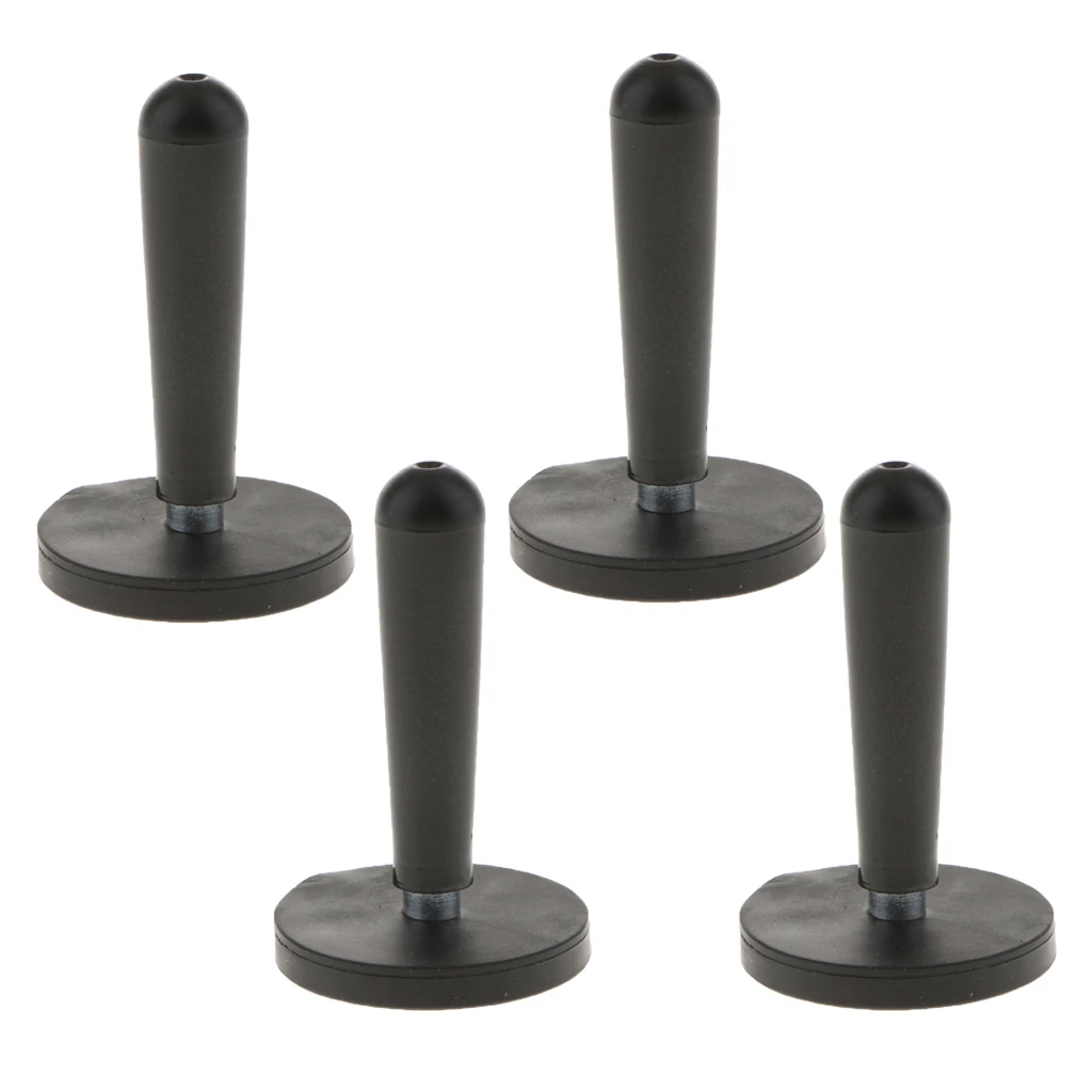 4pcs Vinyl Wrap Car Film Magnet Holder Carbon Fiber Wrapping Suede Magnetic Squeegee Auto Car Sticker Install Fixing Tools Black
