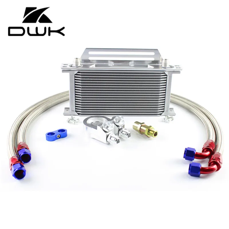 DWK Universal 19 Row AN10 19Rows Engine Oil Cooler Radiator Kits+Filter
