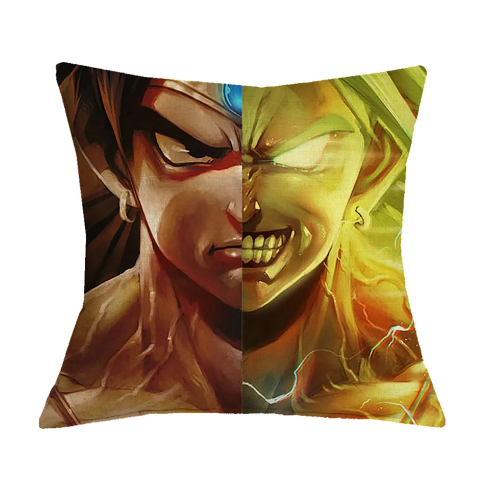 Murah Fanximan Dekoratif Linen Bantal Penutup Jepang Anime Dragon Ball Z Angka Coussin Sarung Bantal Cojines Decorativos untuk Sofa