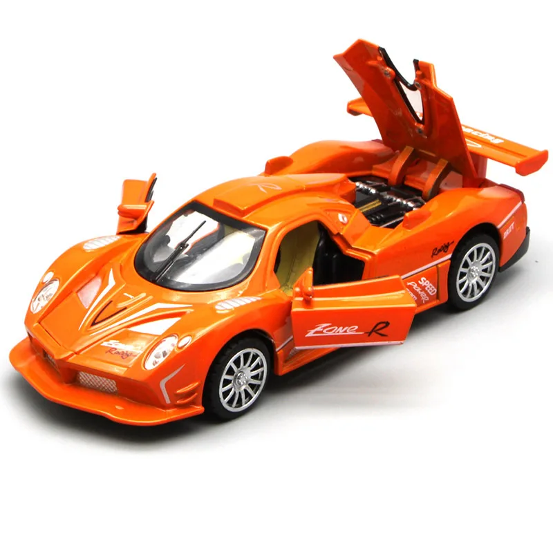 Для Pagani ветер модель автомобиля игрушка тело трек скорость гоночный автомобиль свет тянуть назад супер гоночный сплав модель игрушки