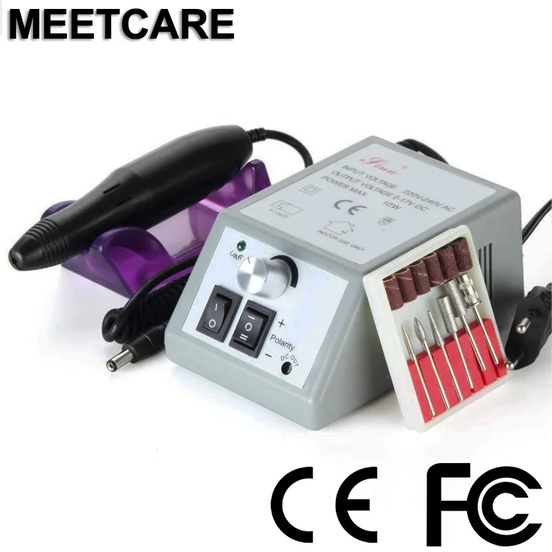 

NEW!HOT! Electric Nail Drill CE FCC Manicure Set File Grey Nail Pen Machine Set Kit With Family Beauty Salon Drop Free Shipping