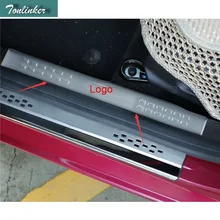 Tonlinker интерьерные наклейки на двери автомобиля для Ford Fiesta 2013 автомобильный Стайлинг 4 шт. наклейки на крышки из нержавеющей стали