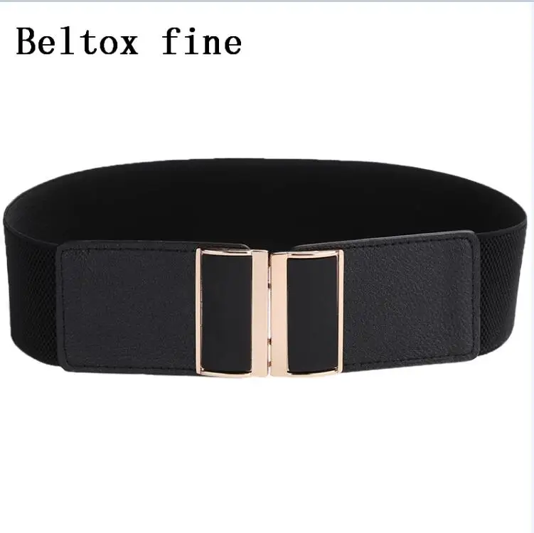Women Vintage Wide Hook Waist Belt Stretch Waistband