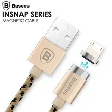 De baseus magn&eacute;tica cable de carga micro usb cable adaptador de sincronizaci&oacute;n de datos para iphone 7 6 s plus 5S s&iacute; ipad air mini samsung im&aacute;n cargador(China (Mainland))