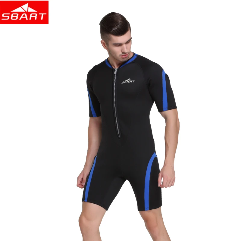 

SBART 2MM Neoprene Diving Wetsuits Men One-Piece Diving Suits Short Sleeve Swimming Diving Wet Suits for Underwater Hunt Diving