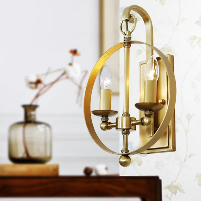 

Loft Style American Village Retro Iron Wall Lamp European Aisle Bedside Vintage LED Decor Lights Home Lighting Freeshipping