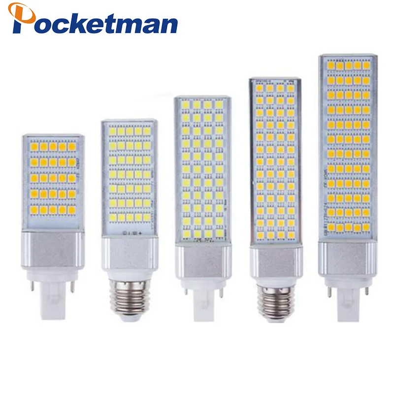 

LED Bulbs 7W 9W 10W 12W 15W E27 G24 LED Corn Bulb Lamp Light SMD 5050 Spotlight 180 Degree AC85-265V Horizontal Plug Light ZK40