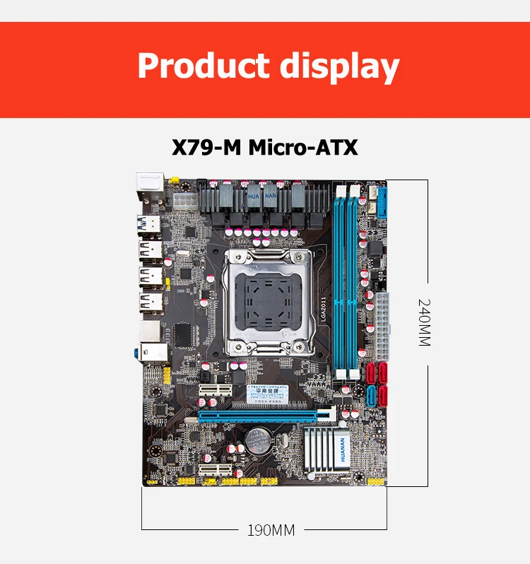 خصم العلامة التجارية اللوحة كومبو هوانان تشى M-ATX X79 LGA2011 اللوحة مع وحدة المعالجة المركزية إنتل زيون E5 2620 V2 SR1AN RAM 8G REG ECC خصم العلامة التجارية اللوحة كومبو هوانان تشى M-ATX X79 LGA2011 اللوحة مع وحدة المعالجة المركزية إنتل زيون E5 2620 V2 SR1AN RAM 8G REG ECC
