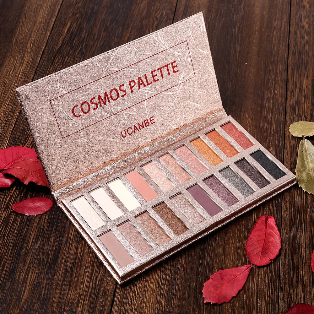 

UCANBE 20 Colors Dusty Rose Shimmer Matte Eyeshadow Palette Glitter Pigment Pressed Powder Makeup Smoky Nude Natural Eyeshadow