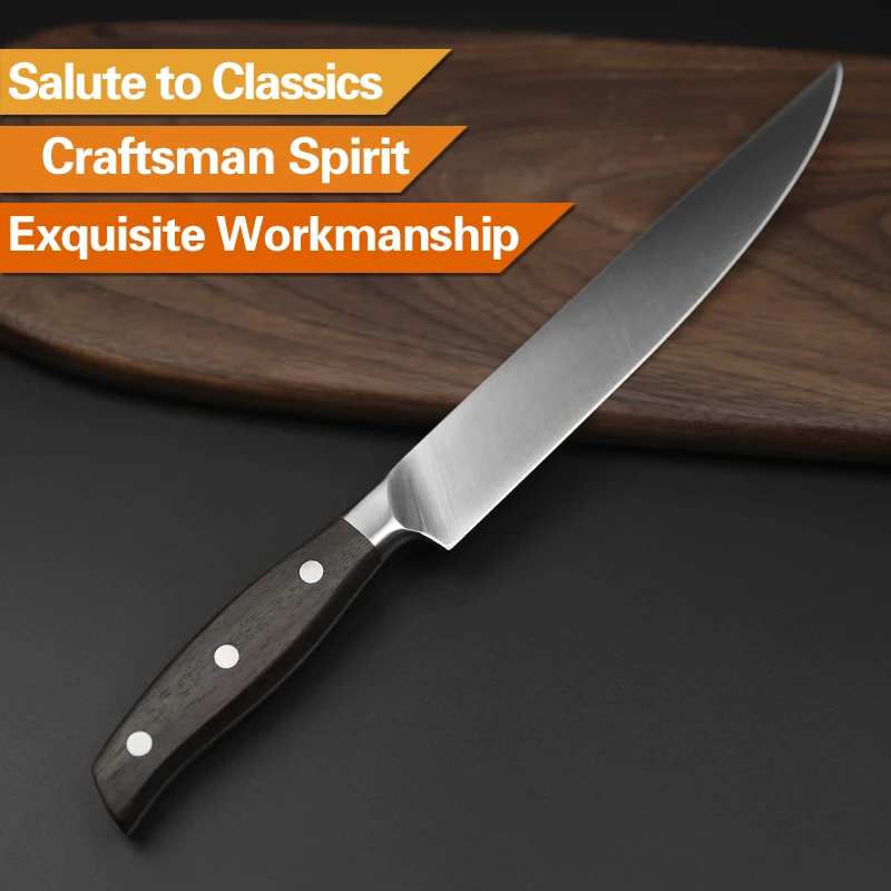 XINZUO 8 дюймов Кливер нож немецкий DIN1.4416 кухонные ножи из нержавеющей стали с ручкой из палисандра сашими резной нож для мяса