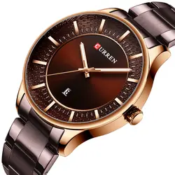 2019 мужские часы Curren из нержавеющей стали классные бизнес часы мужские Авто Дата часы Модные кварцевые наручные часы Relogio masculino