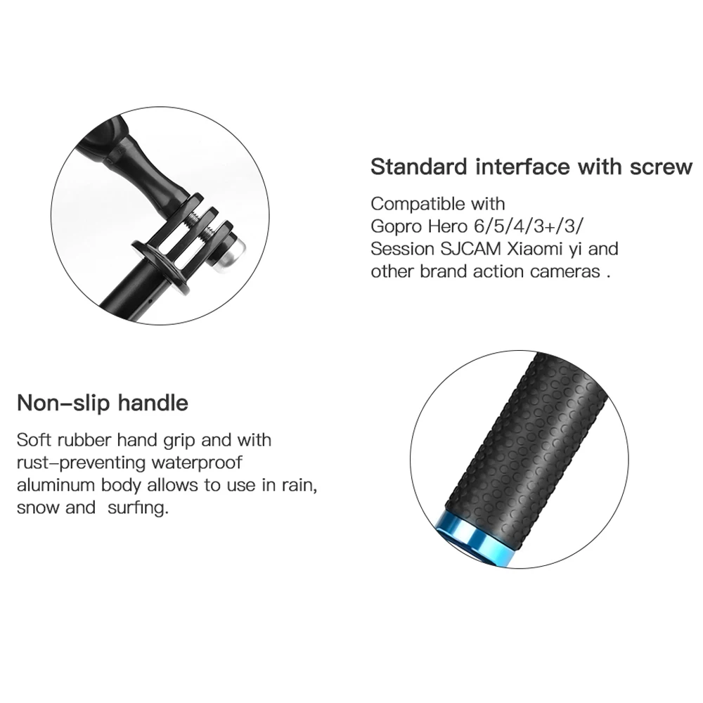 SHOOT-19-49cm-Portable-Selfie-Stick-Extend-Monopod-For-Gopro-Hero-7-5-6-Session-Xiaomi