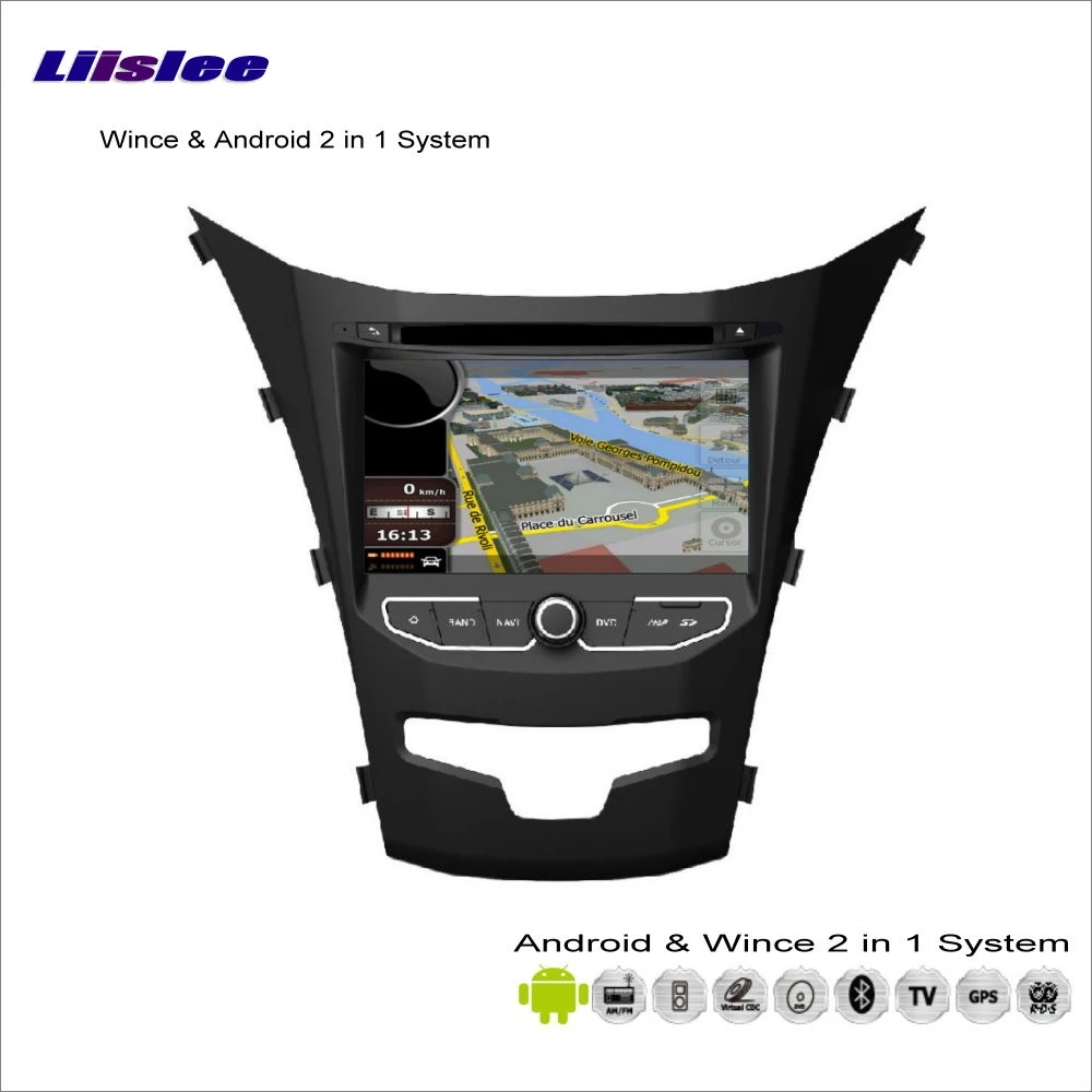 Excellent Liislee Car Android Multimedia For SSangYong Korando 2013~2015 Radio CD DVD Player GPS Navi Navigation Audio Video Stereo System 1