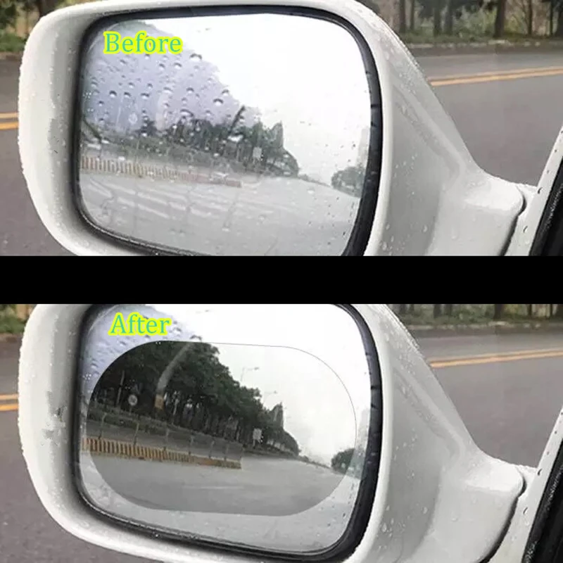 

2pcs Auto Car Anti Water Mist Film Rearview Mirror Protective Film Anti Fog Coating Rainproof Window Clear Rainproof