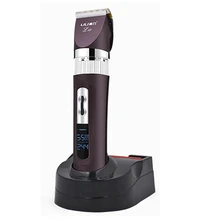 Профессиональная электрическая машинка для стрижки волос для Для мужчин волос триммер литиевых Керамика лезвие Парикмахерская резки бритвенный станок ЖК-дисплей Show