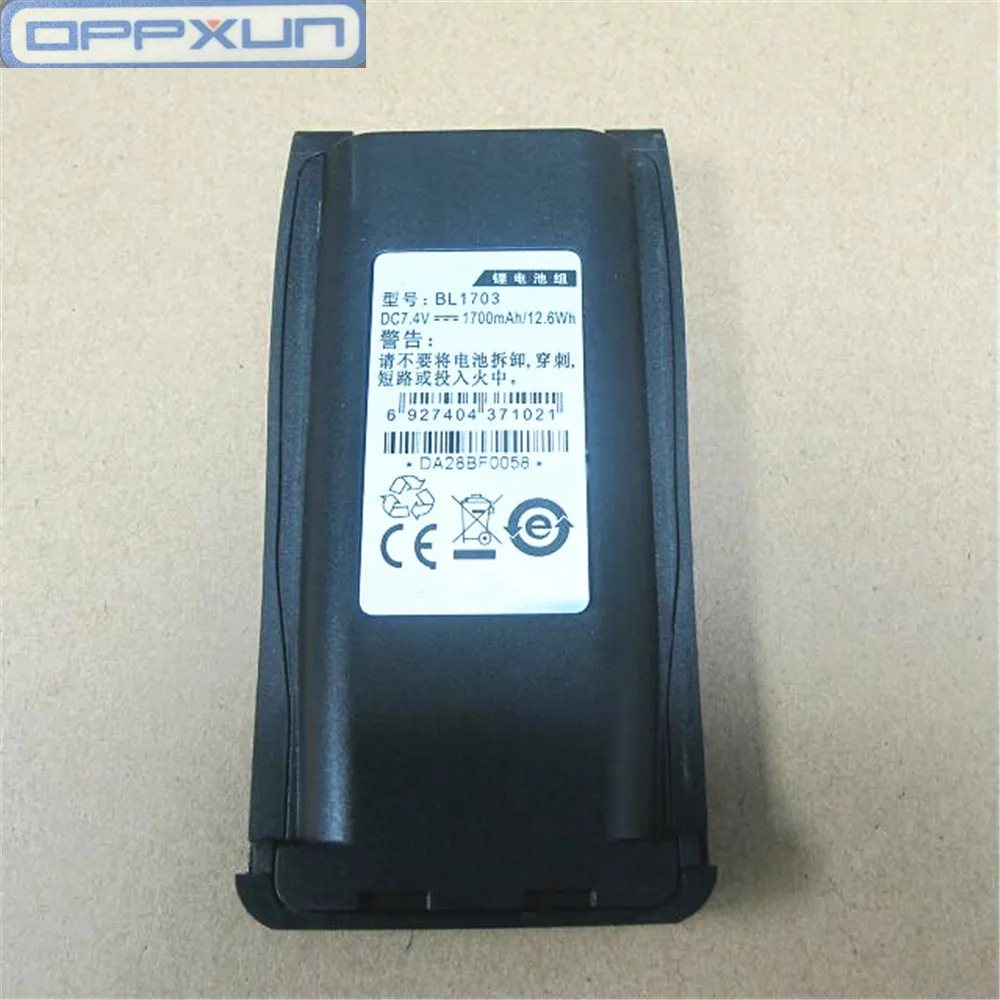 OPPXUN 10 шт. Li-Ion Батарея 1700 мА/ч, BL1703 DC7.4V для HYT TC700 TC-700 TC-780 TC-780M TC-710 радио