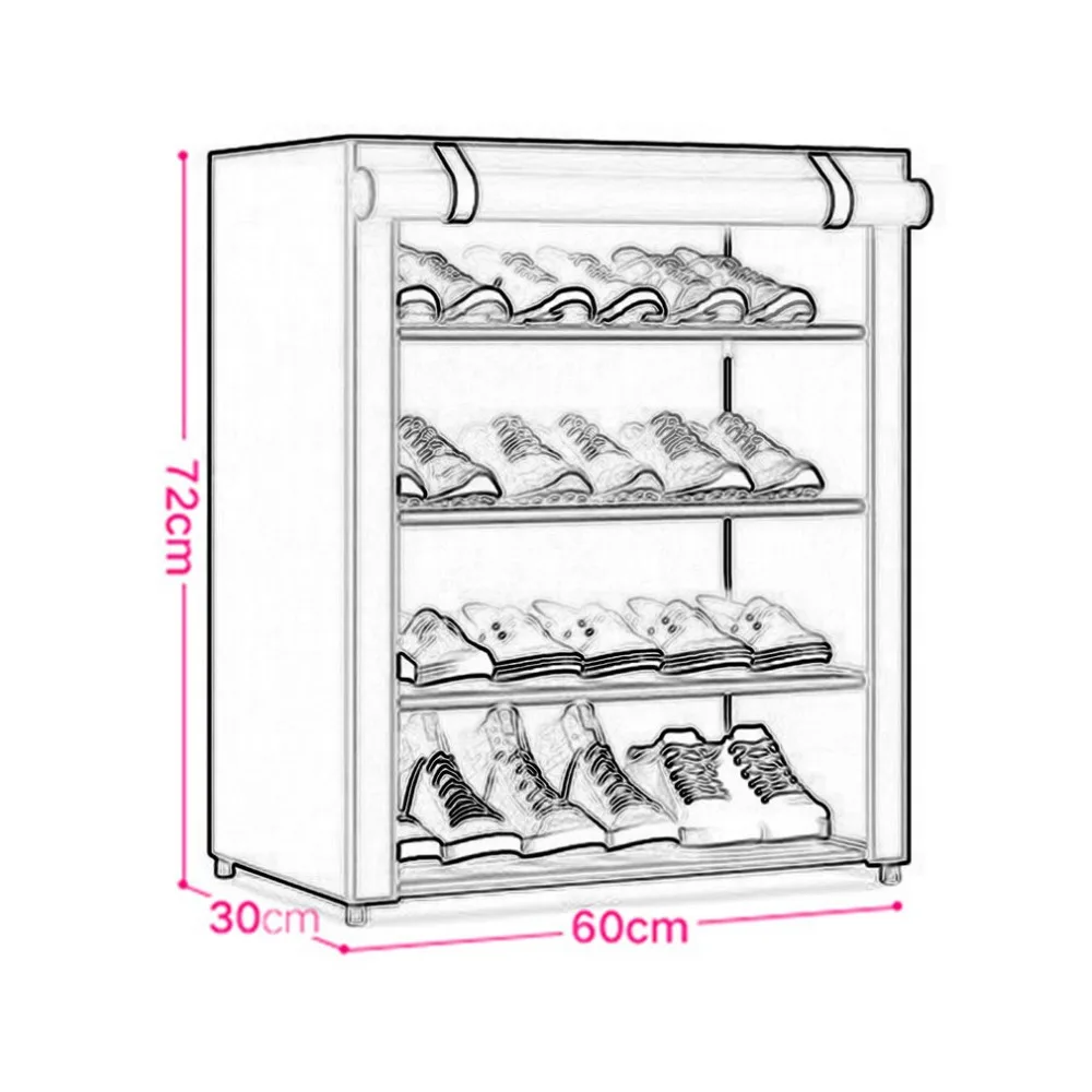 Nai yue пылезащитный большой размер нетканый Тканевый шкаф для обуви органайзер для обуви для дома, спальни, спальни, обувные стеллажи, Полка для шкафа