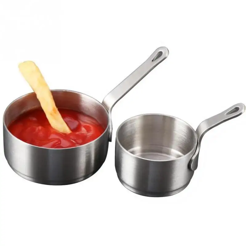 

Sauce Pan Stainless Steel Mini Milk Heating Pot Soup Pot silver Mixtures Milk Pan Cooking Sauce Pan Kitchen Cooking Tools #30