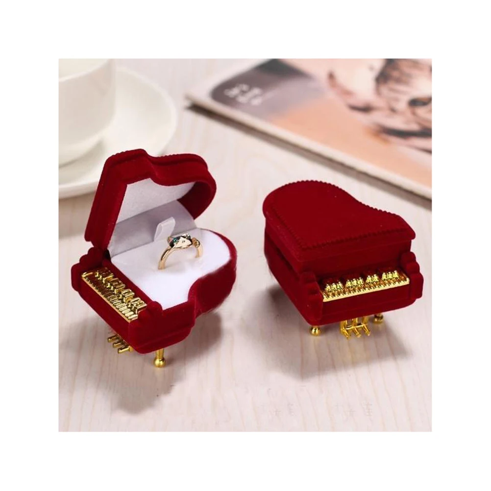 

PIXNOR Piano Ring Box Earring Packing Pendant Jewelry Box Storage Case Gift Case