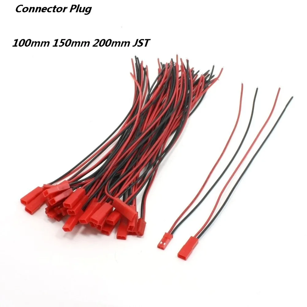 20 пара/лот 100 мм 150 200 JST Штекерный разъем для аккумулятора RC Lipo | Игрушки и хобби