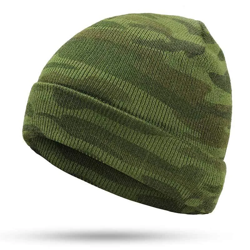 

Camouflage Winter Hats Spring Winter Men Cap Women Hat Unisex Knitted Cap Casual Solid Color Hip-hop Skullies beanie Hat