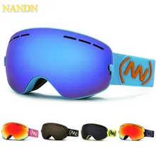NANDN профессиональные лыжные очки сменные линзы UV400 противотуманные лыжные очки Лыжная маска лыжные Мужские Женские снежные очки для сноуборда