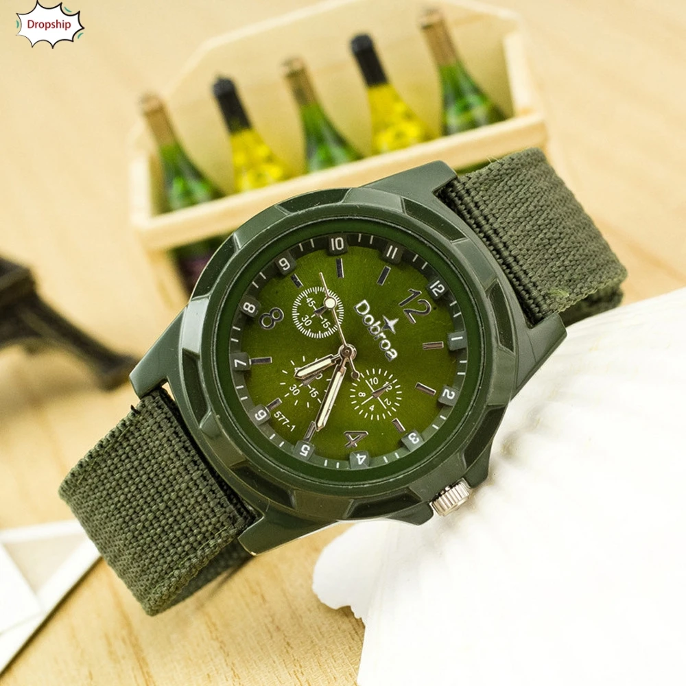 Для мужчин часы Мужская мода спортивный Плетеный ремень из плотной ткани часы Аналоговые деловые наручные часы дропшиппинг Sept20