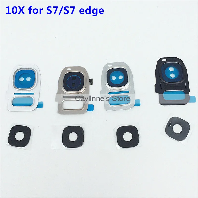 10set New Back Camera Lens + sticker for Samsung Galaxy S7 G930 S7 edge