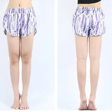 Летние для женщин шорты для йоги быстросохнущая фитнес шорты для спортивные тренировочные шорты карманы на молнии бег трусцой поддельные двойка