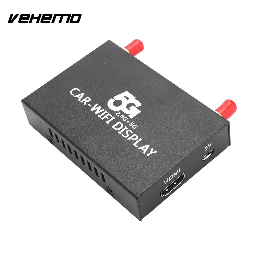 

Vehemo Screen Mirror Display with Dual Antennas Miracast Push Device Phone Screen Phone Mirror Link Portable