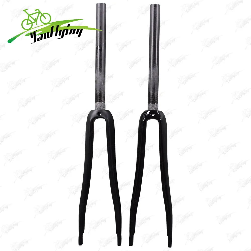 Popular Fixed Gear Bike Forks T700 Carbon Fiber 700C Bicycle Forks for