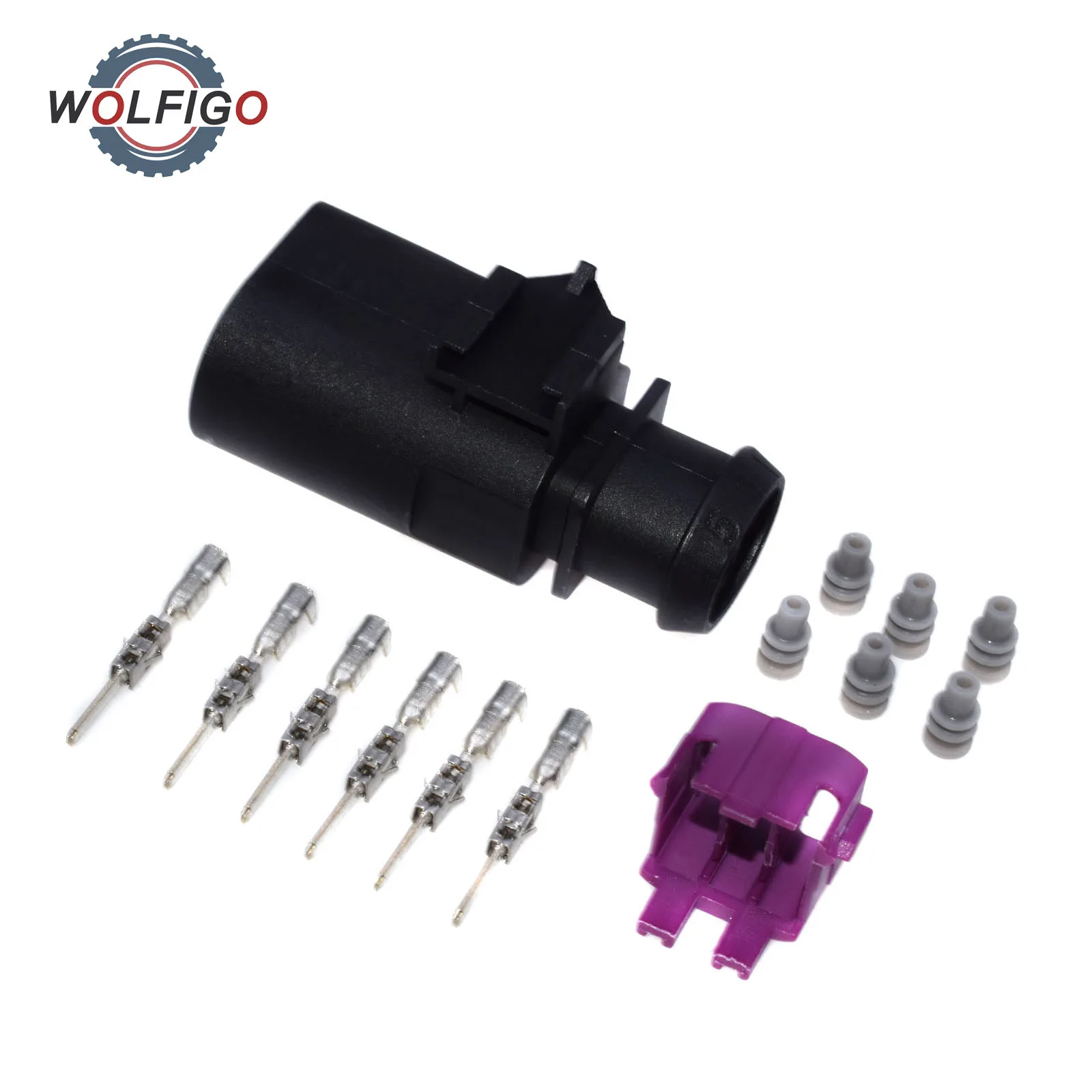 Комплект штепсельных вилок WOLFIGO 1J0973713 3B0973813 подходит для VW Audi|Кабели адаптеры и