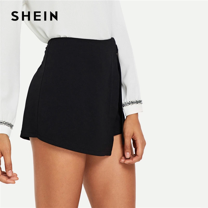 SHEIN Элегантные Летние Женские Шорты С Средней Талией Для Офиса|Шорты| |