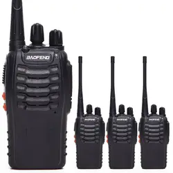 4 шт. Baofeng BF-888S двухканальные рации UHF двухстороннее радио BF888S ручной 888 S коммуникатор передатчик трансивер + гарнитуры