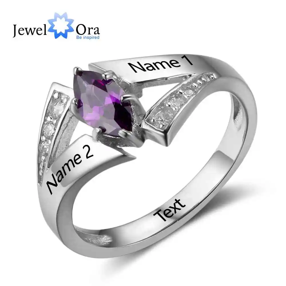 

2017 Personalized Women Ring Simple 925 Sterling Silver Round Shape Cubic Multi Color Zircon Ring Party Gift Fashion Rings