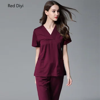 

Medical scrub suit for women doctor scrub uniform Nurse's suit dental dental clinic pet doctor beauty salon overalls