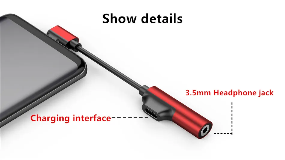 !ACCEZZ USB Type C Adapter 3.5mm Jack Earphone Cable For Xiaomi Mi 6 Huawei Mate 10 Pro Aux Type-C Fast Charge OTG Extension (4)