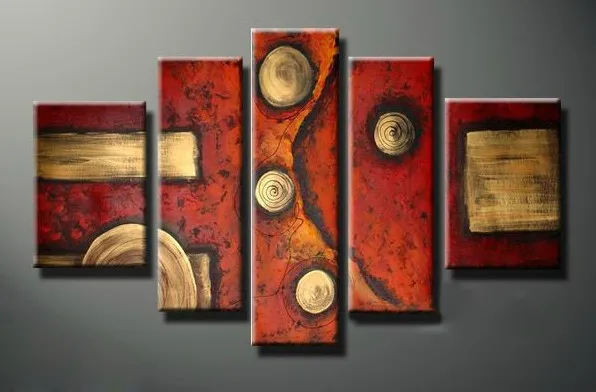 

hand painted Abstract oil painting 5 panels modern Wall home decor Wall Decorative Canvas Art Picture for living room