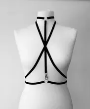 2016 new fashion Caged bust bondage Bra Bondage Lingerie Black Gothic Club Erotic Choker underwear vampire sexy clip retail