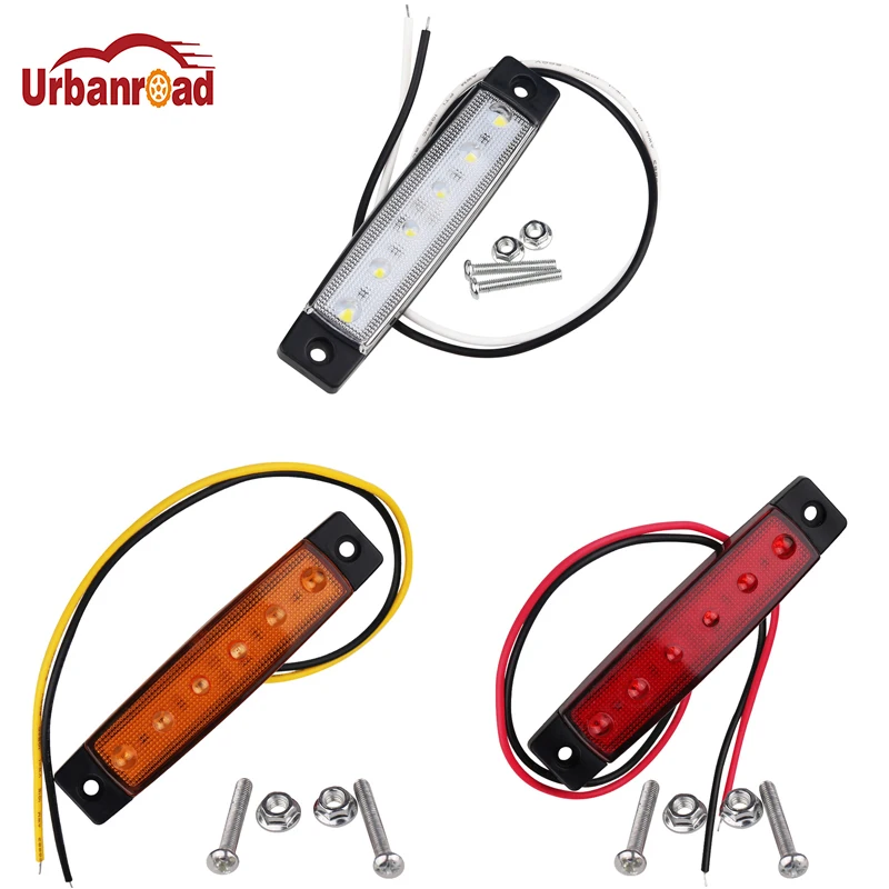 Urbanroad 1 шт. 12 В 24 в боковой габаритный фонарь для грузовика 6 Автомобильный